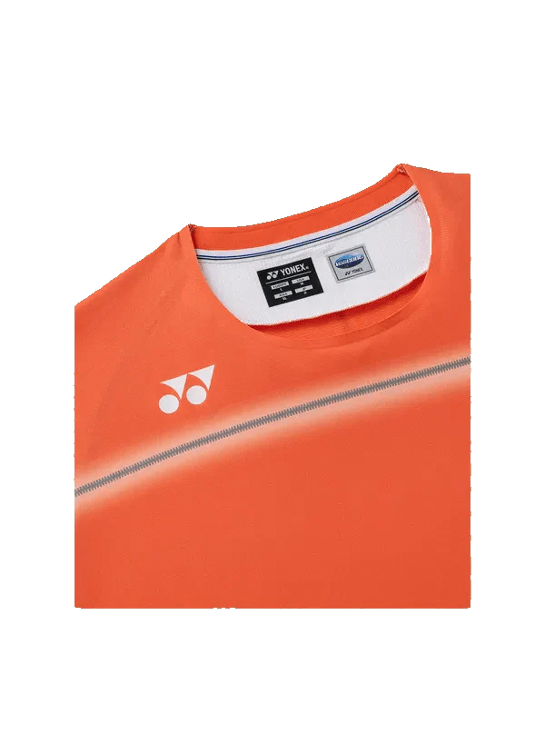 Yonex Men's Crew Neck Shirt 10711 (Cyber Orange) - Image 3
